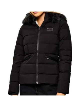 Doudoune Noire Femme Tommy Hilfiger Hood Puffer 1