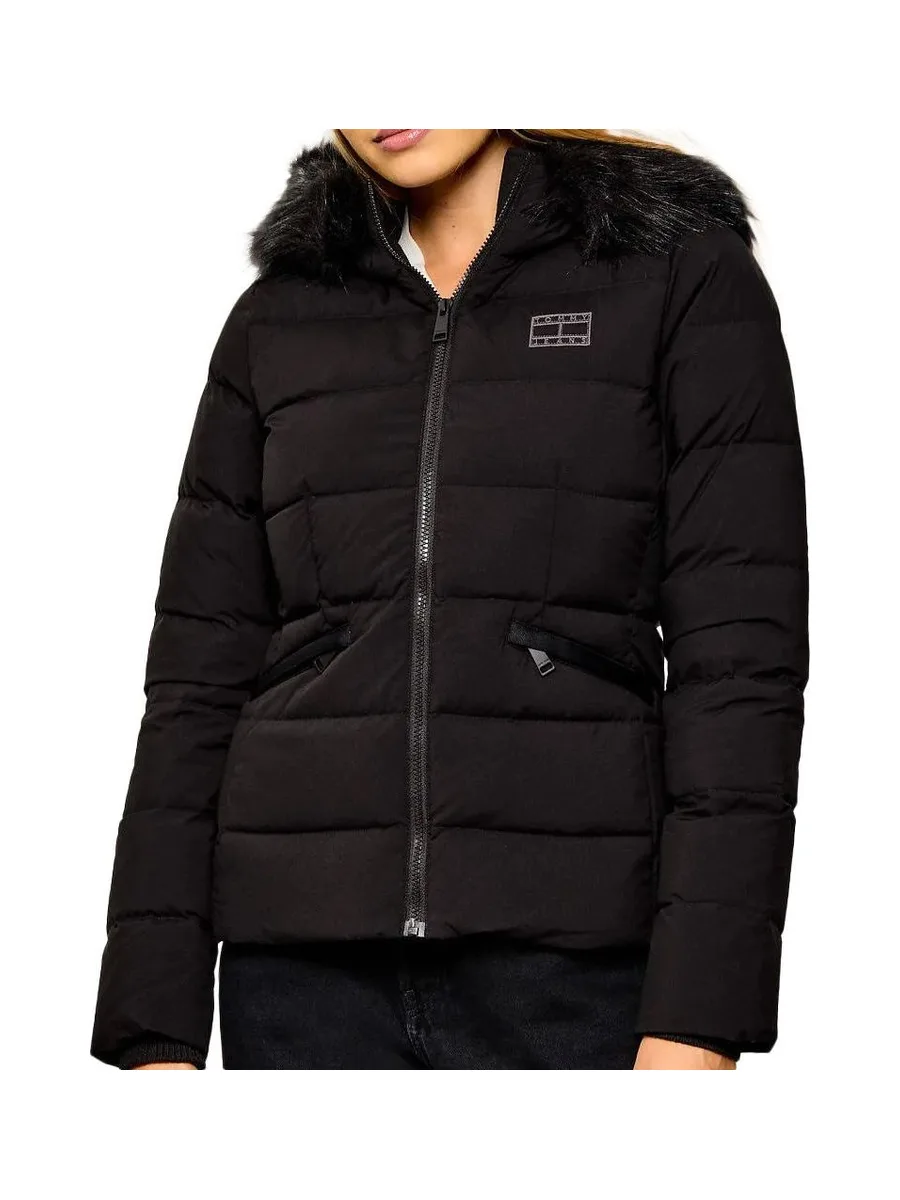 Doudoune Noire Femme Tommy Hilfiger Hood Puffer 2