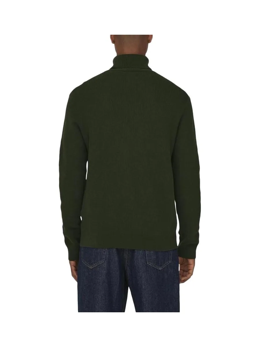 Pull Col Roulé Kaki Homme Only & Sons Phil Reg 12 3