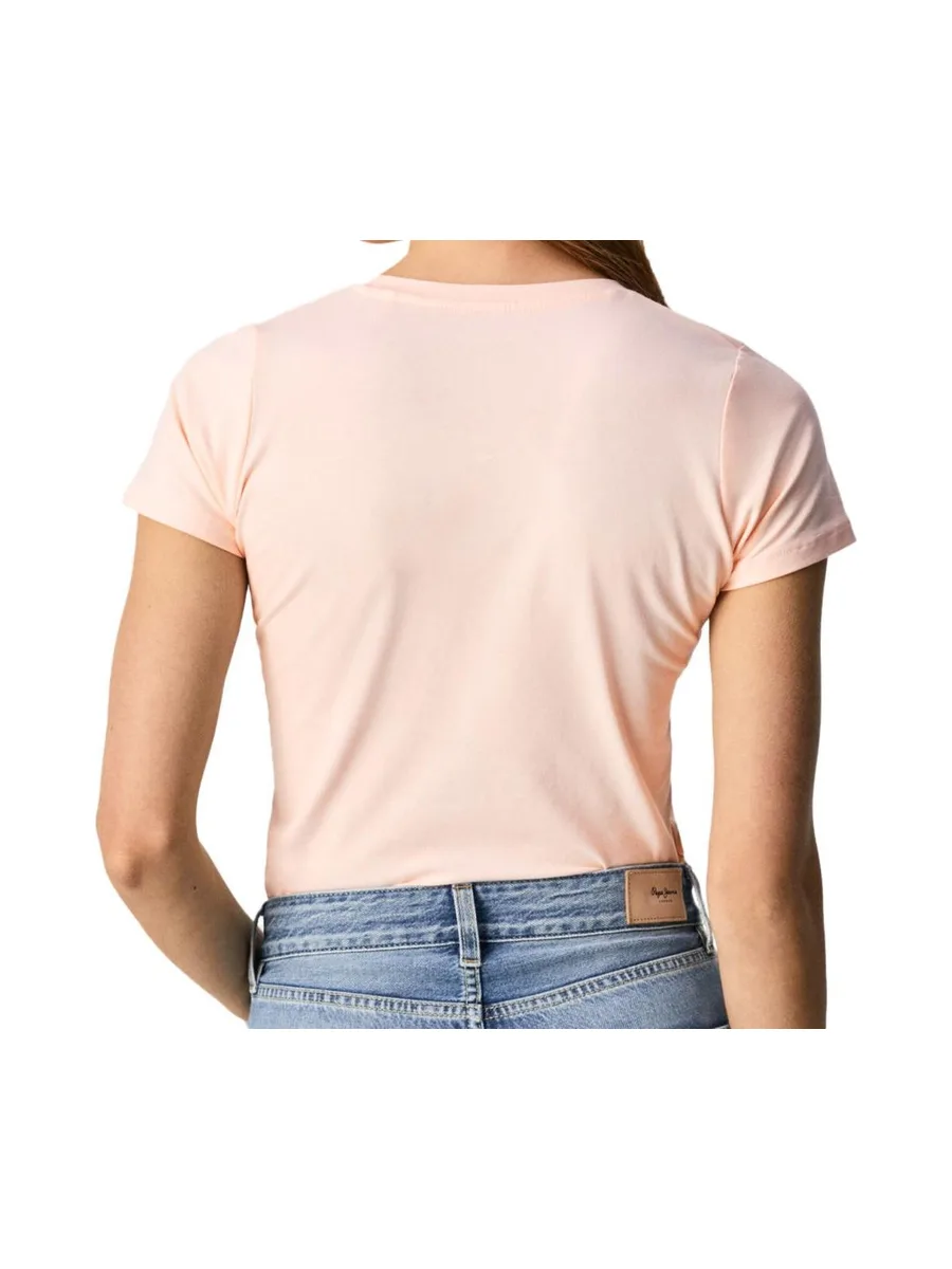 T-shirt Rose Femme Pepe Jeans New Virginia 3