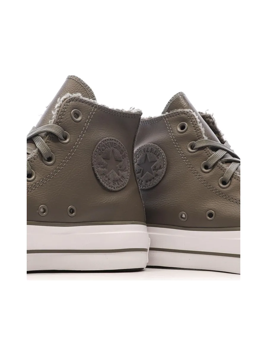 Baskets Grise Molleton Femme Converse Chuck Taylor All Star Lift 8
