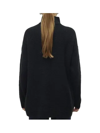 Pull 1/4 Zip Noir Femme Vero Moda Mili 2