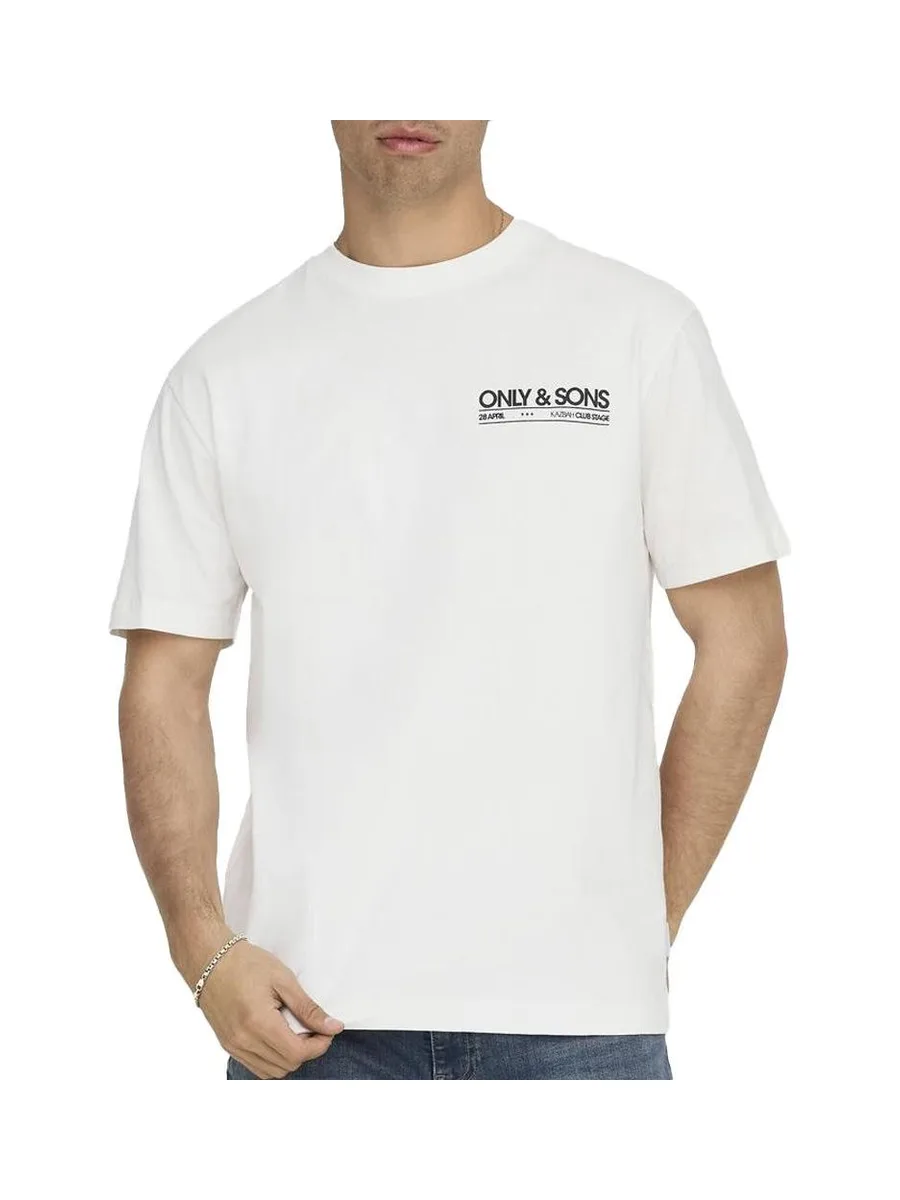 T-Shirt Blanc Homme Only & Sons Kazbah 2