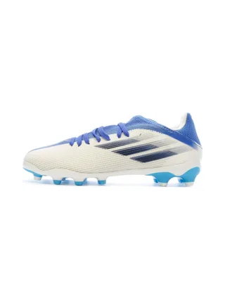 Chaussures de Football Blanche/Bleu Garçon Adidas X Speedflow.3 Mg J 1