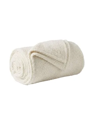 Plaid Bouclette Polaire Blanc Today Plaid 125x150 cm 1