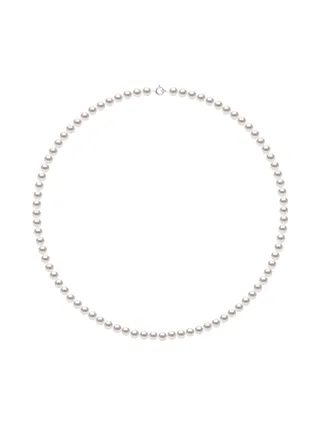 Collier Véritables Perles Akoya Rondes 5-6 mm — Or Blanc 750 Millièmes — 42 cm 1
