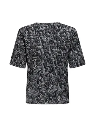 T-Shirt Noir/Blanc Femme JDY Debbie 2