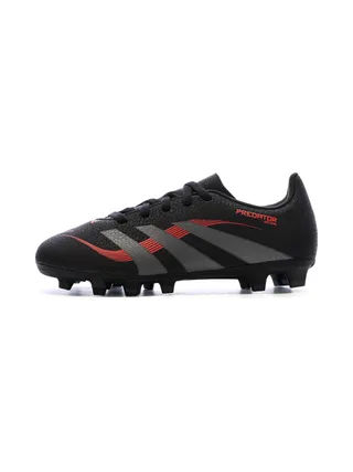 Chaussures de football Noires/Rouges Garçon Adidas Predator 1