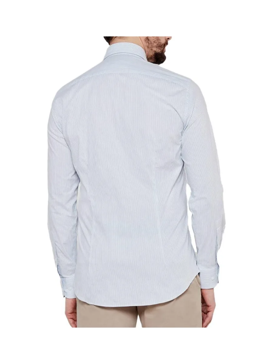 Chemise Blanche/Bleu Homme Tommy Hilfiger Strch Poplin 2