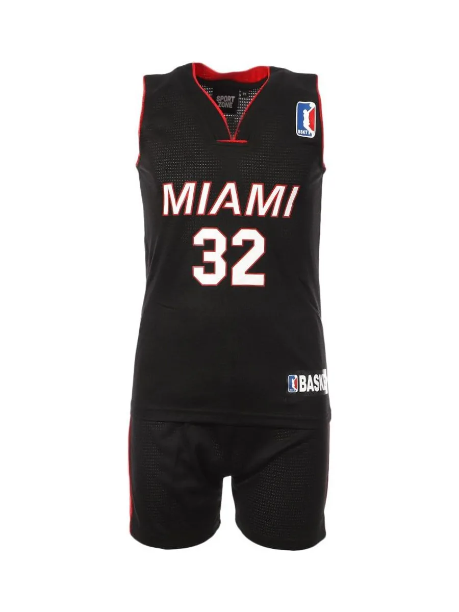 Miami Heat Ensemble de basketball Noir/Rouge Enfant Sport Zone 2