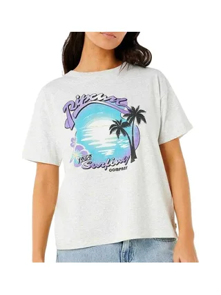 T-Shirt Gris Chiné Femme Rip Curl Neon Isles 1