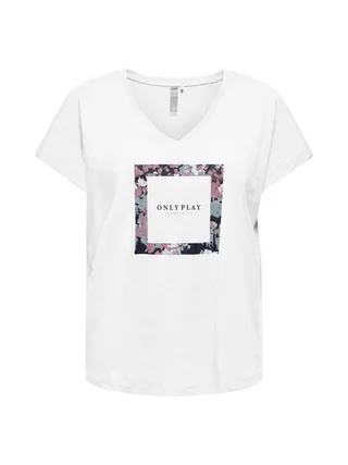 T-Shirt Blanc Femme ONLY Mally Life Loose 1