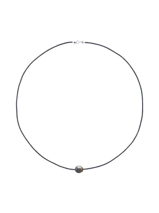 Collier Véritable Perle de Tahiti Cerclée 9-10 mm — Argent 925 Millièmes — 42 cm 3