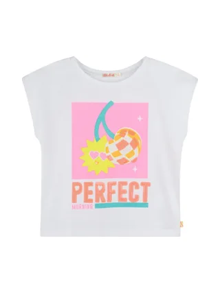 T-Shirt Blanc Fille Billieblush U21038 1