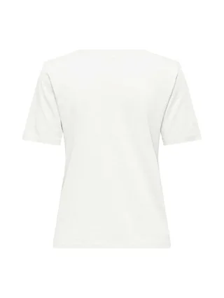 T-Shirt Blanc Femme Only Happy 2