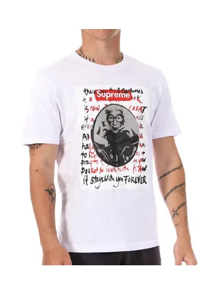 T-shirt Blanc Homme Supreme Grip Elderly 1