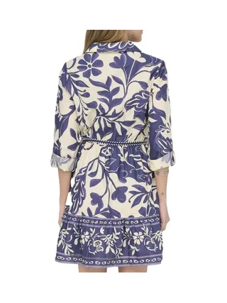 Robe Beige/Bleu Femme JDY Yanna 7/8 2