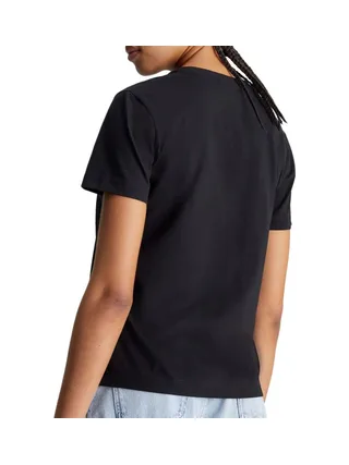 T-shirt Noir Femme Calvin Klein Jeans Diffused 2