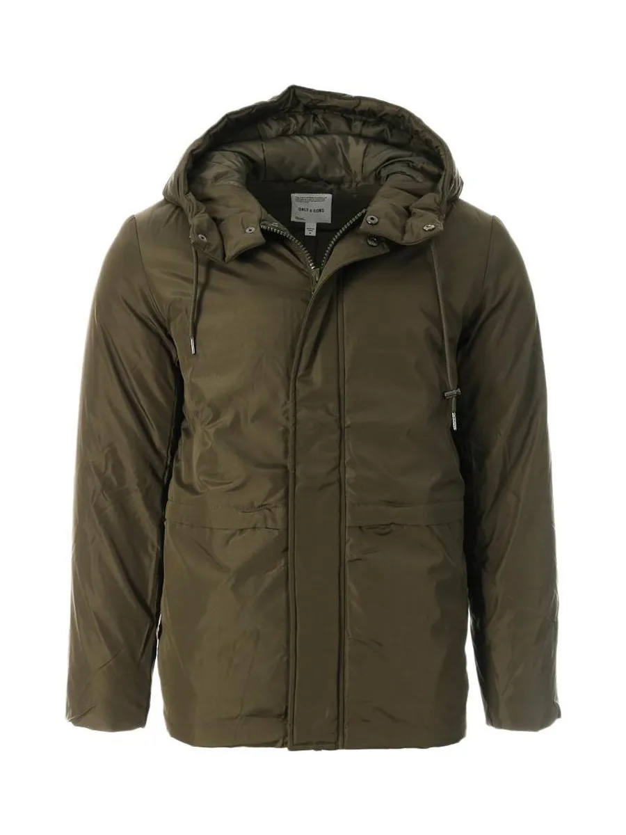 Doudoune Kaki Homme Only & Sons Sodin 2