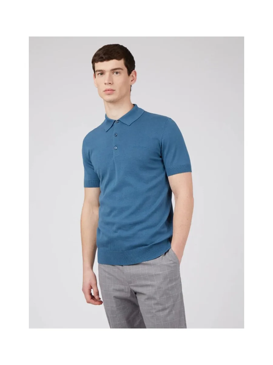 Polo à manches courtes BEN SHERMAN Signature en maille 2