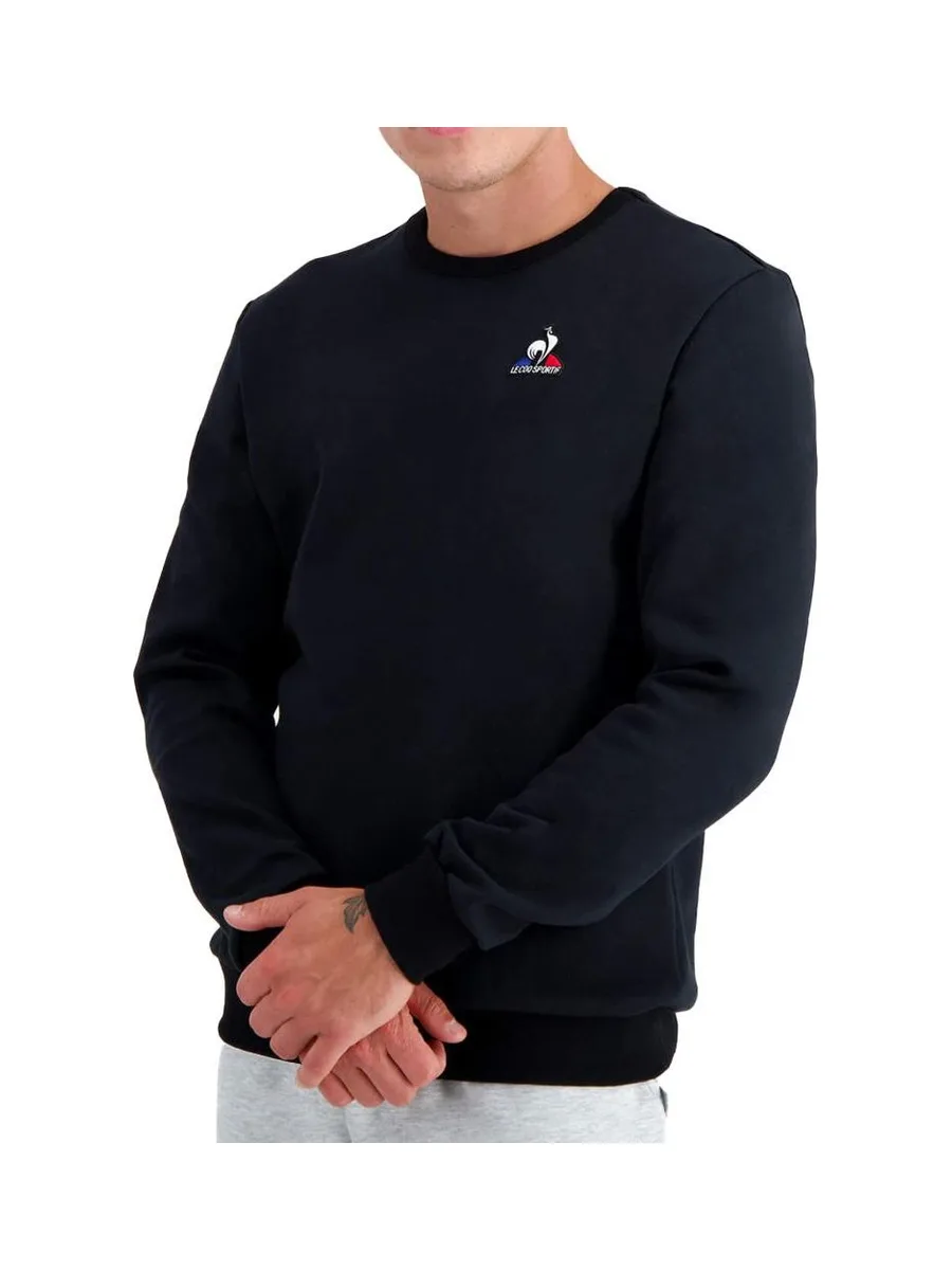 Sweat Noir Homme Le Coq Sportif Crew 2