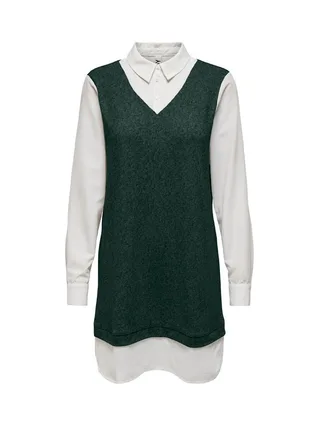 Robe Verte/Blanche Femme JDY Tonsy 1