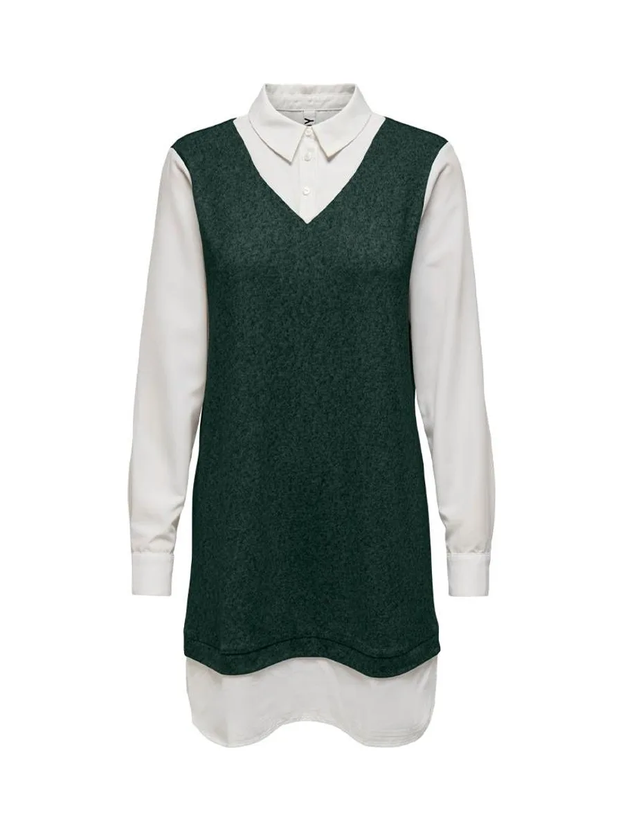 Robe Verte/Blanche Femme JDY Tonsy 2