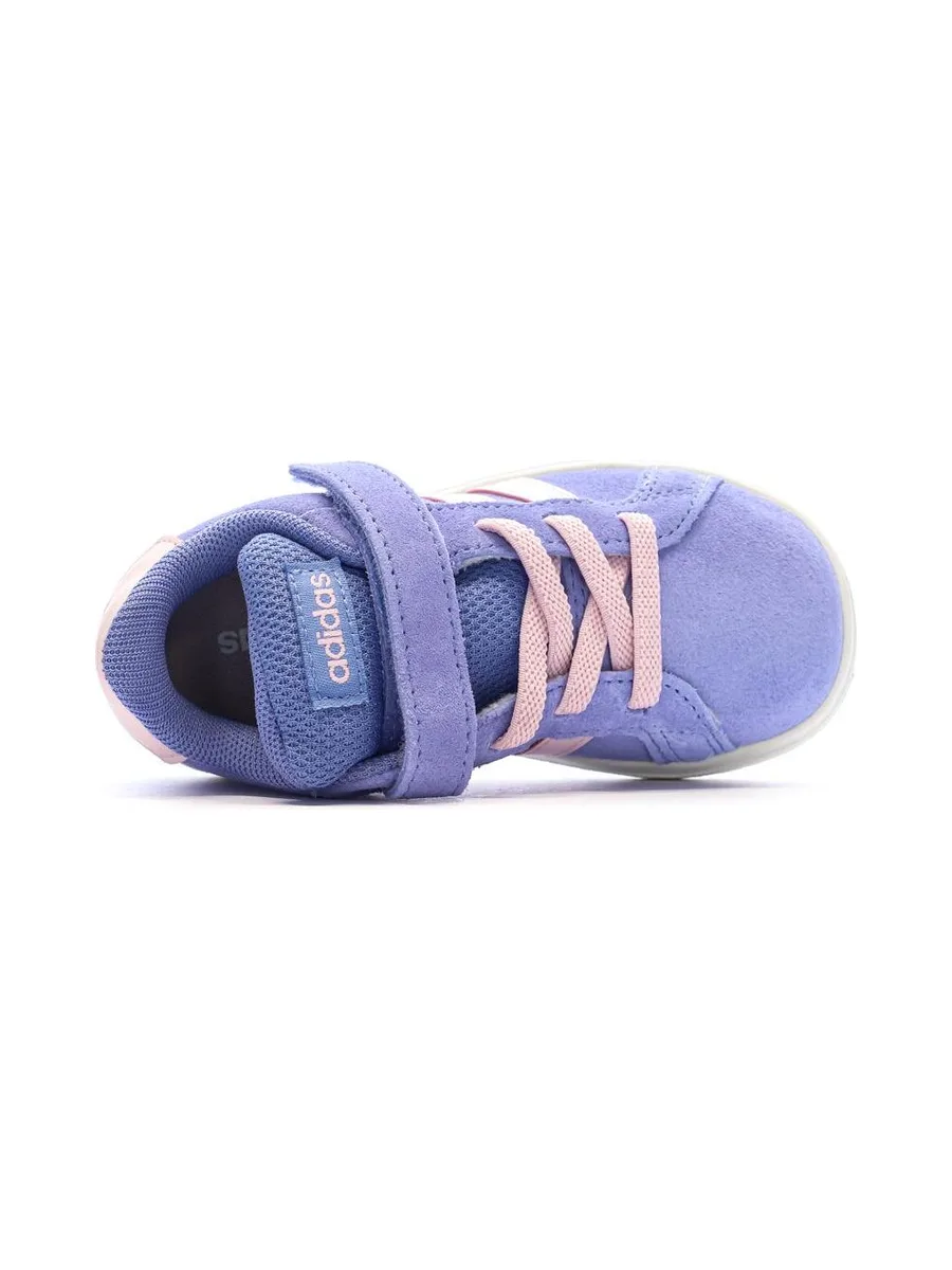 Baskets Violette/Rose Fille Adidas Grand Court 5