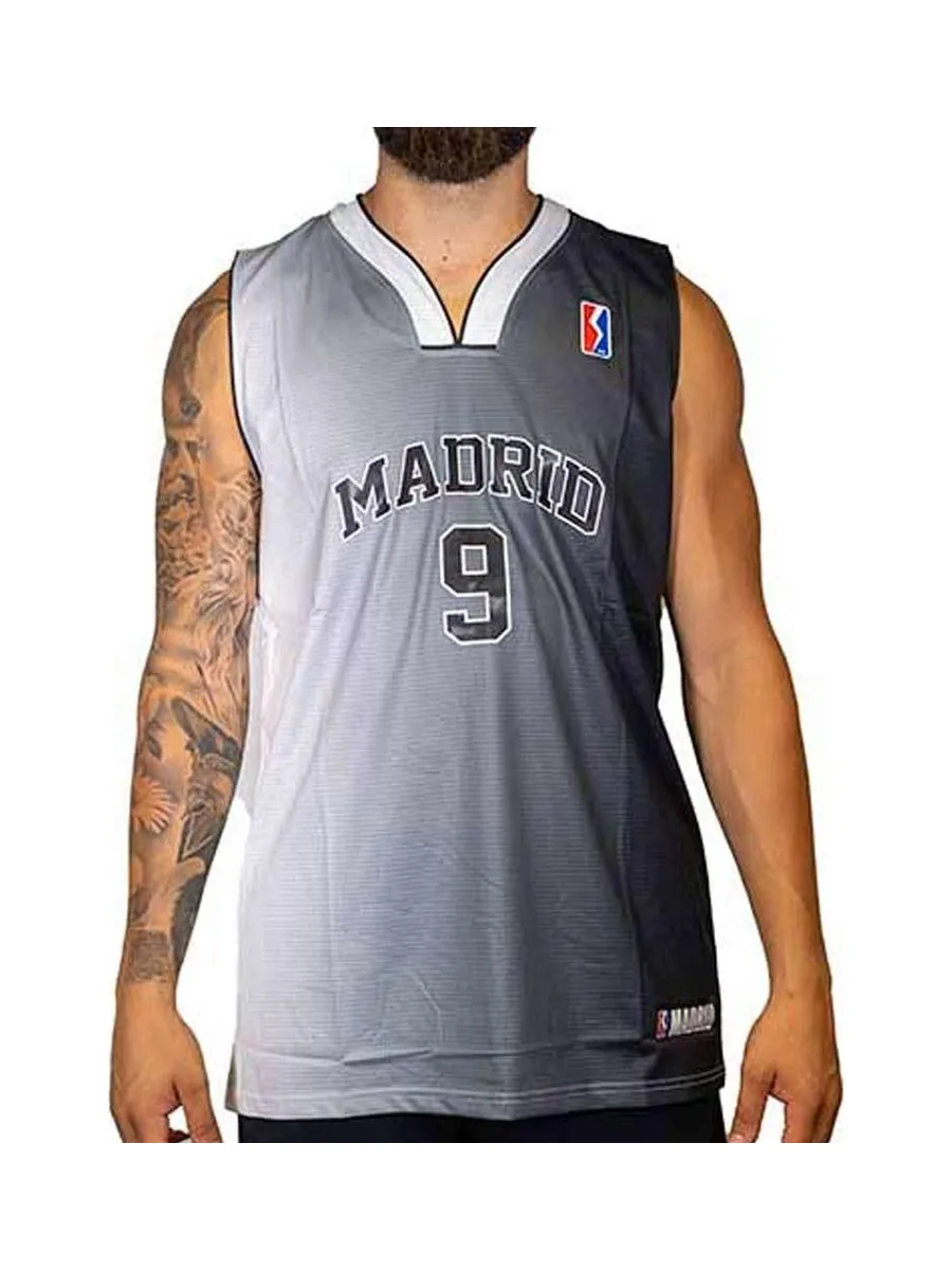 Madrid 9 Maillot de basketball Gris Homme Sport Zone 2