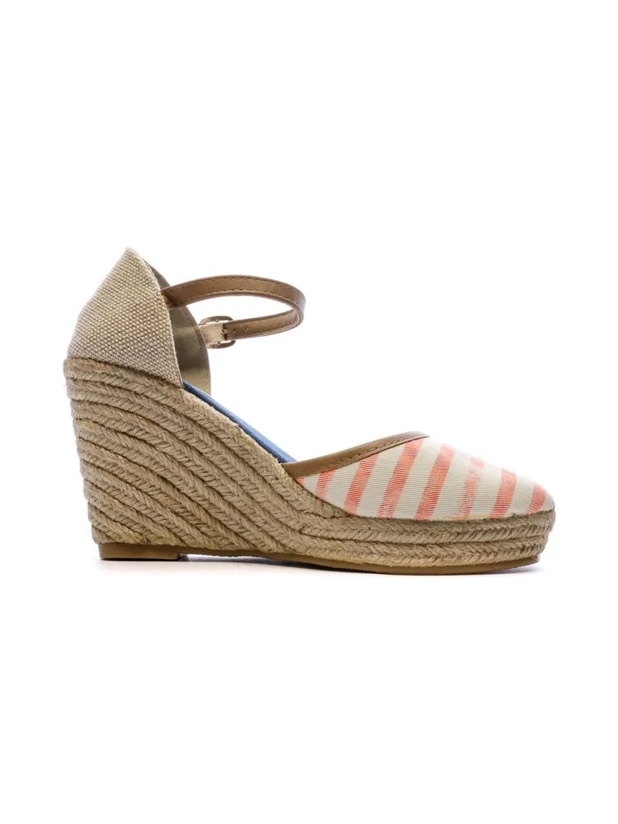 Sandales à talon Orange Rayures Femme Beppi Casual Wedge 3