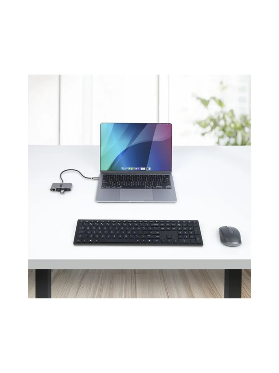 3-Port USB-C Hub with Ethernet Portable 6
