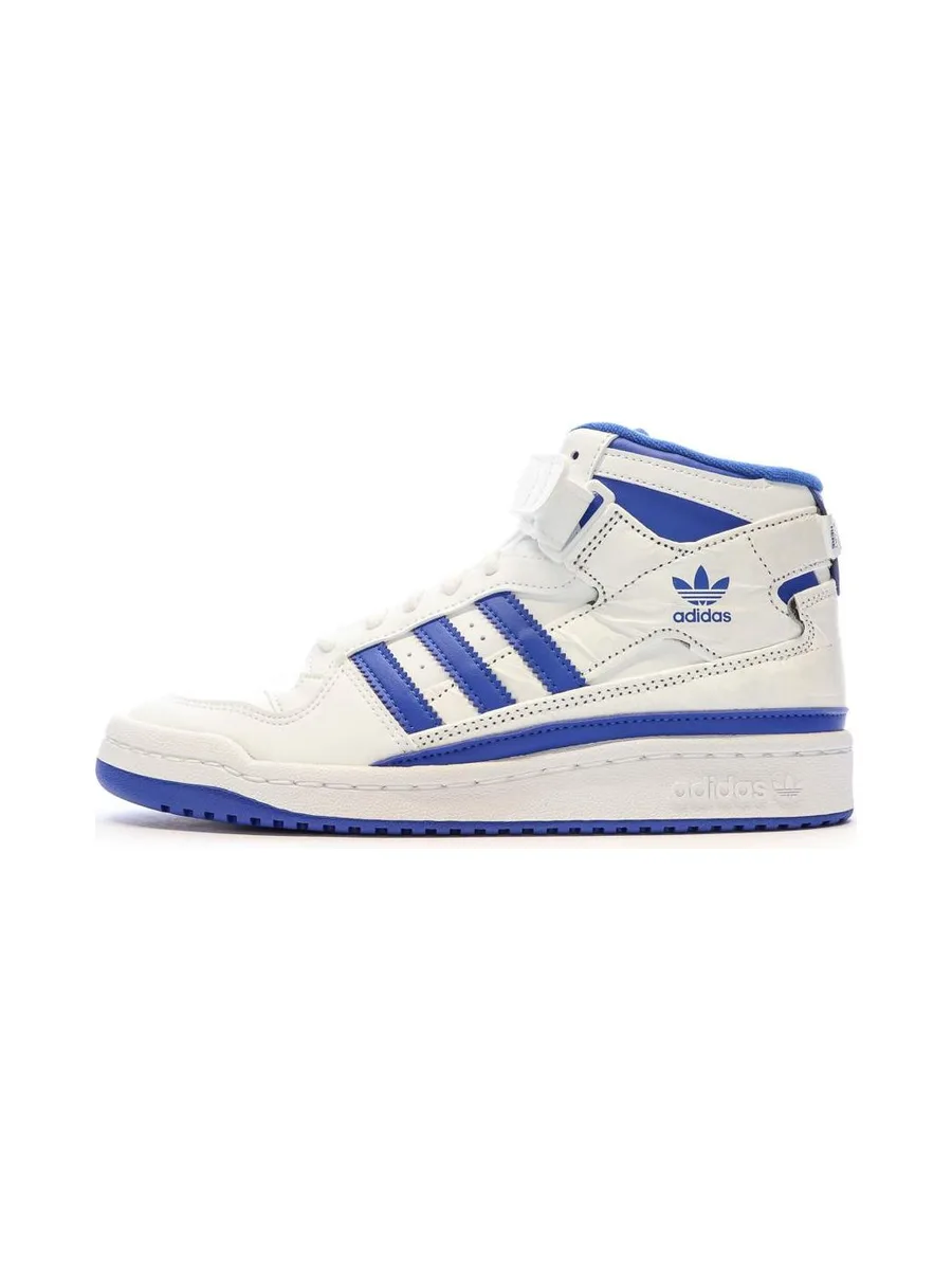 Baskets Blanc/Bleu Garçon Adidas Forum Mid 1
