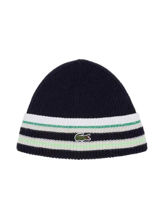 Bonnet Marine/Blanc/Vert Homme Lacoste flour 1