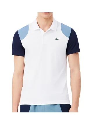 Polo Blanc/Bleu Marine Homme Lacoste Regular 1