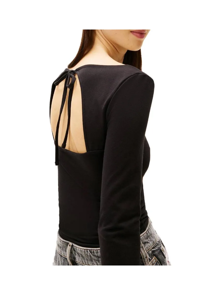 T-shirt Noir Femme Tommy Hilfiger Tjw Slim S Flag 3