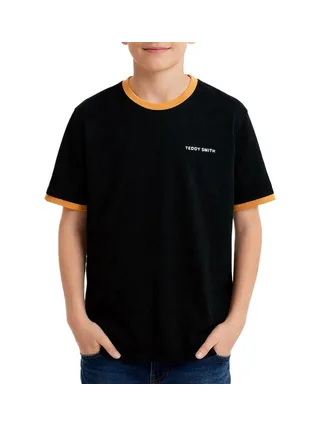 T-shirt Noir Garçon Teddy Smith 61007493D 1