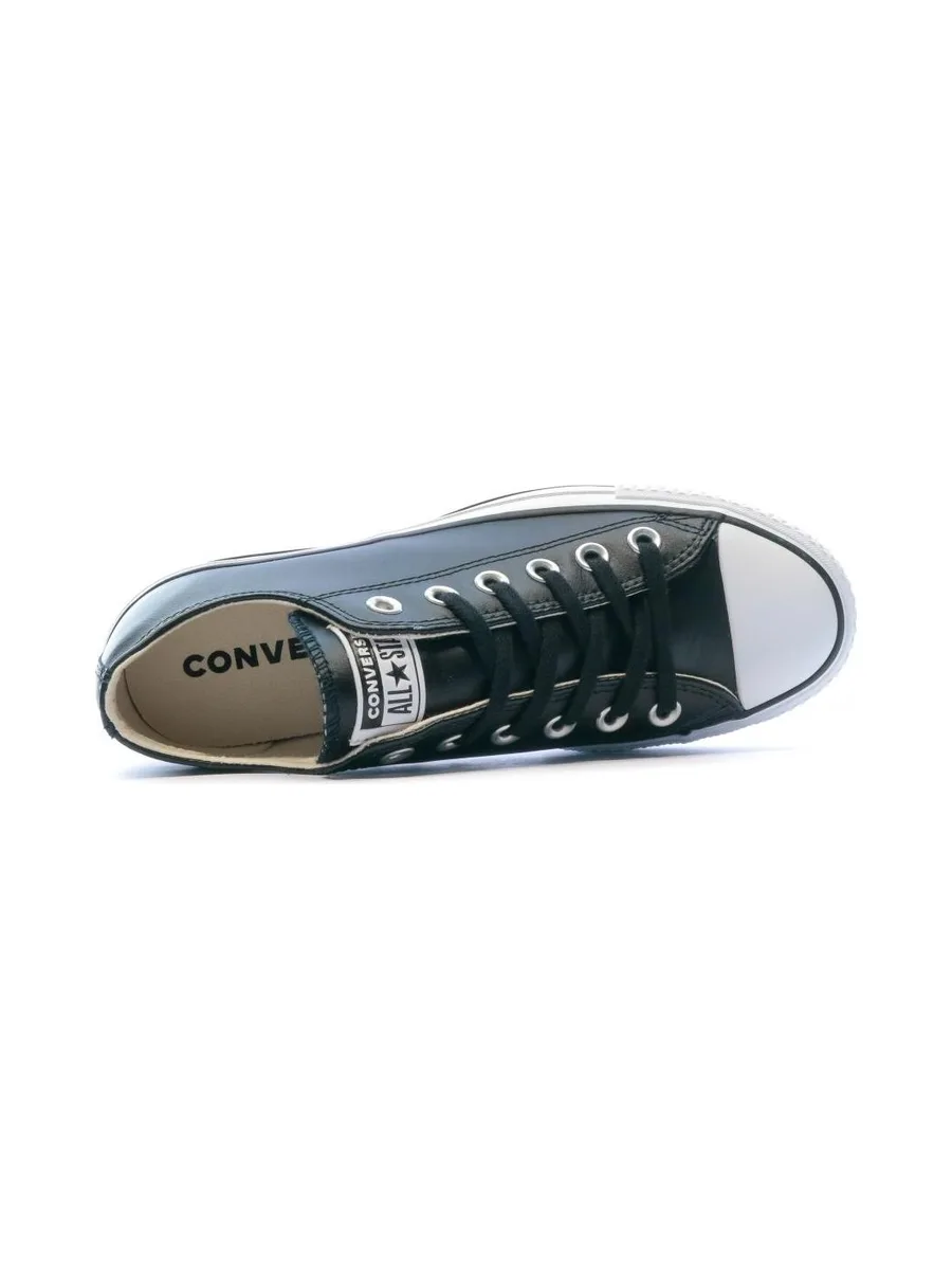 Baskets compensées cuir noir femme Converse All Star 5
