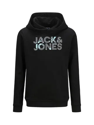 Sweat à Capuche Noir Garçon Jack & Jones Corp Splash 1