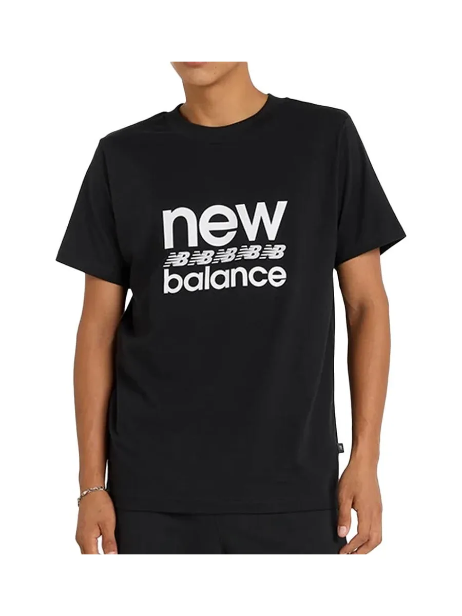 T-Shirt Noir/Blanc Homme New Balance Sport Essentials 2
