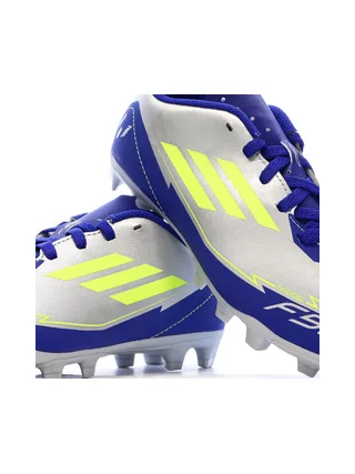 Chaussures de football Bleu/Gris Argent Garçon Adidas F50 Club 7