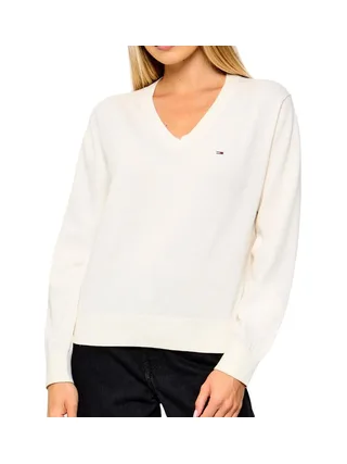 Pull Blanc Femme Tommy Hilfiger Essential Vneck 1