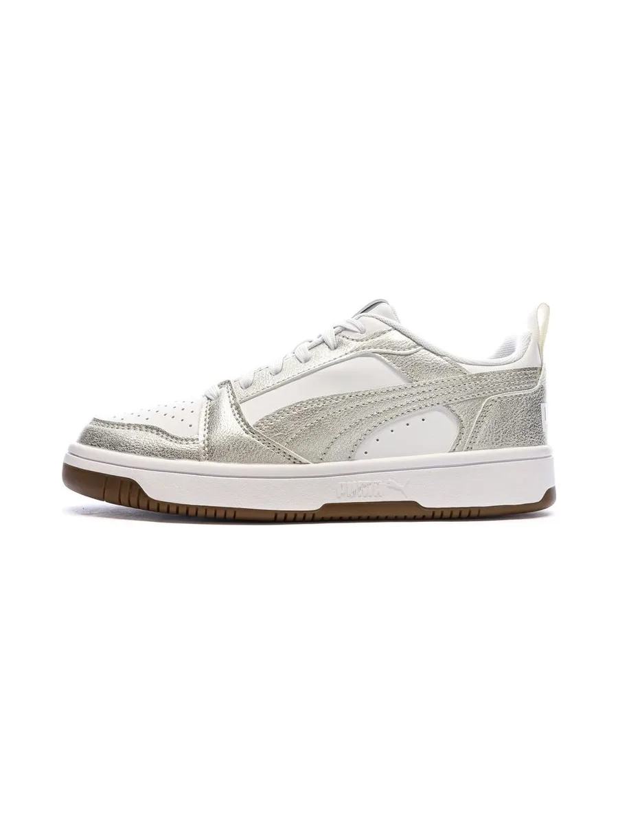 Baskets Blanc/Argent Femme Puma Rebound V6 Low Metal 2