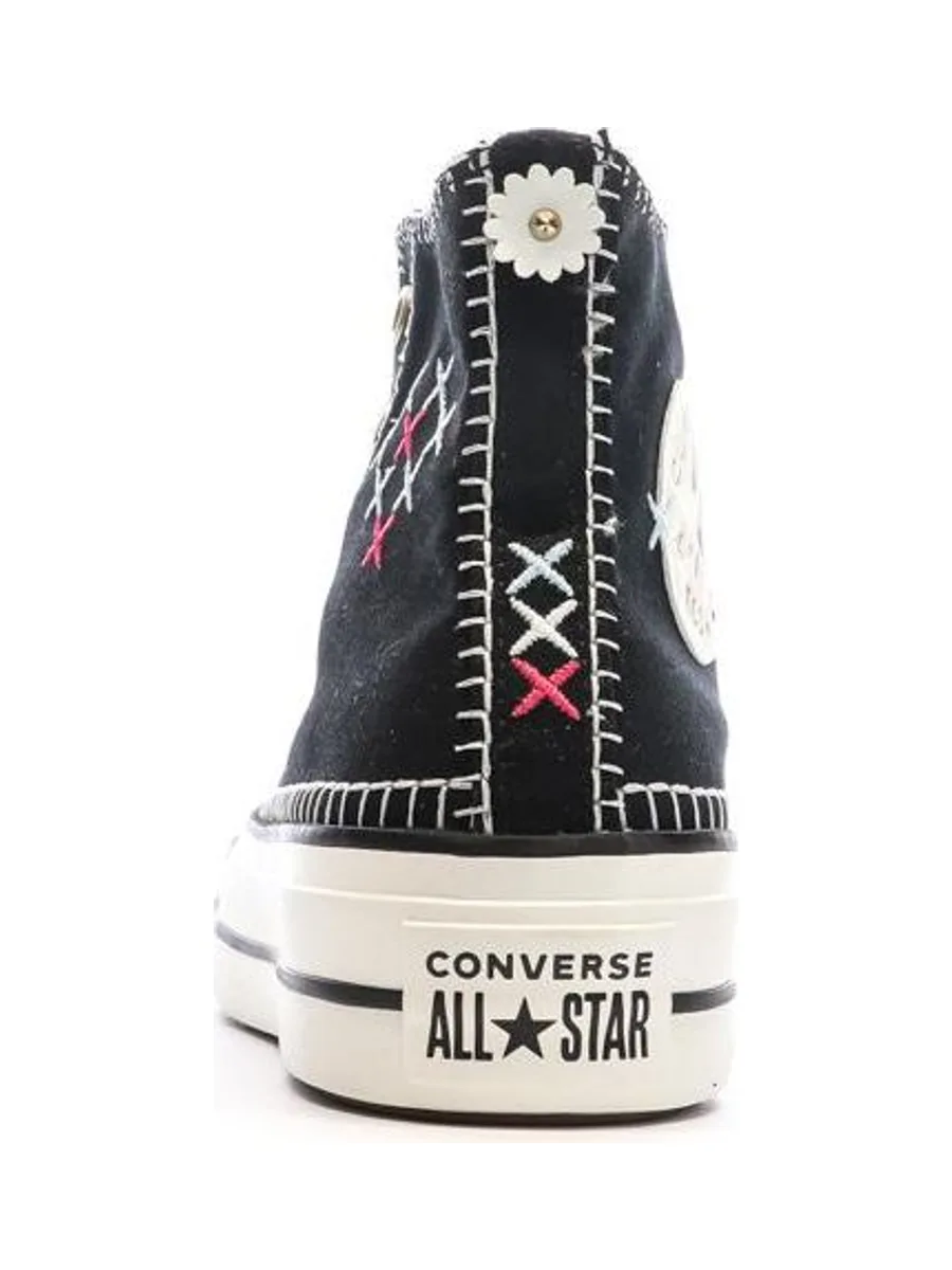 Baskets Noires Femme Converse All Star Lift Crafted 4