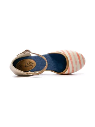 Sandales à talon Orange Rayures Femme Beppi Casual Wedge 4