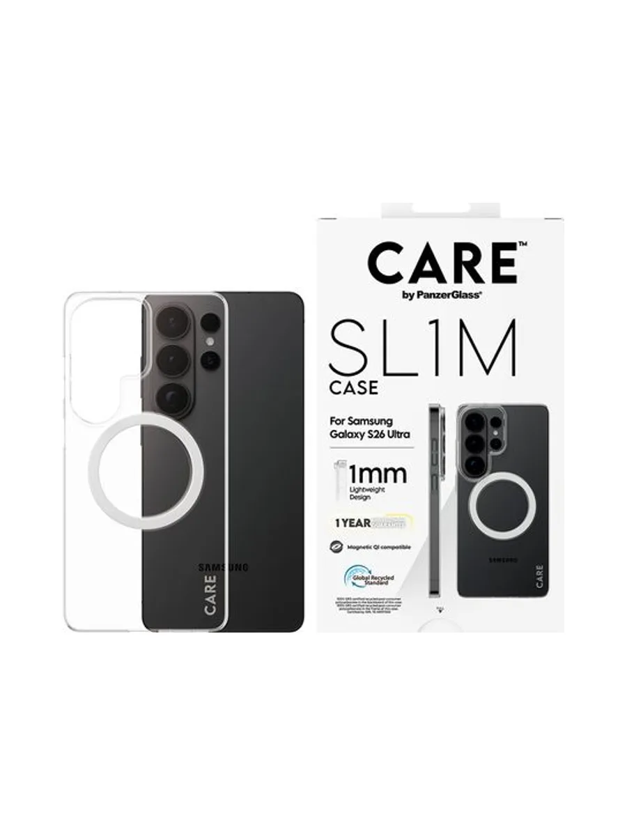 PanzerGlass CARE™ by ® SL1M Case Transparent w. Qi Samsung Galaxy S26 Ultra mobile phone case 2
