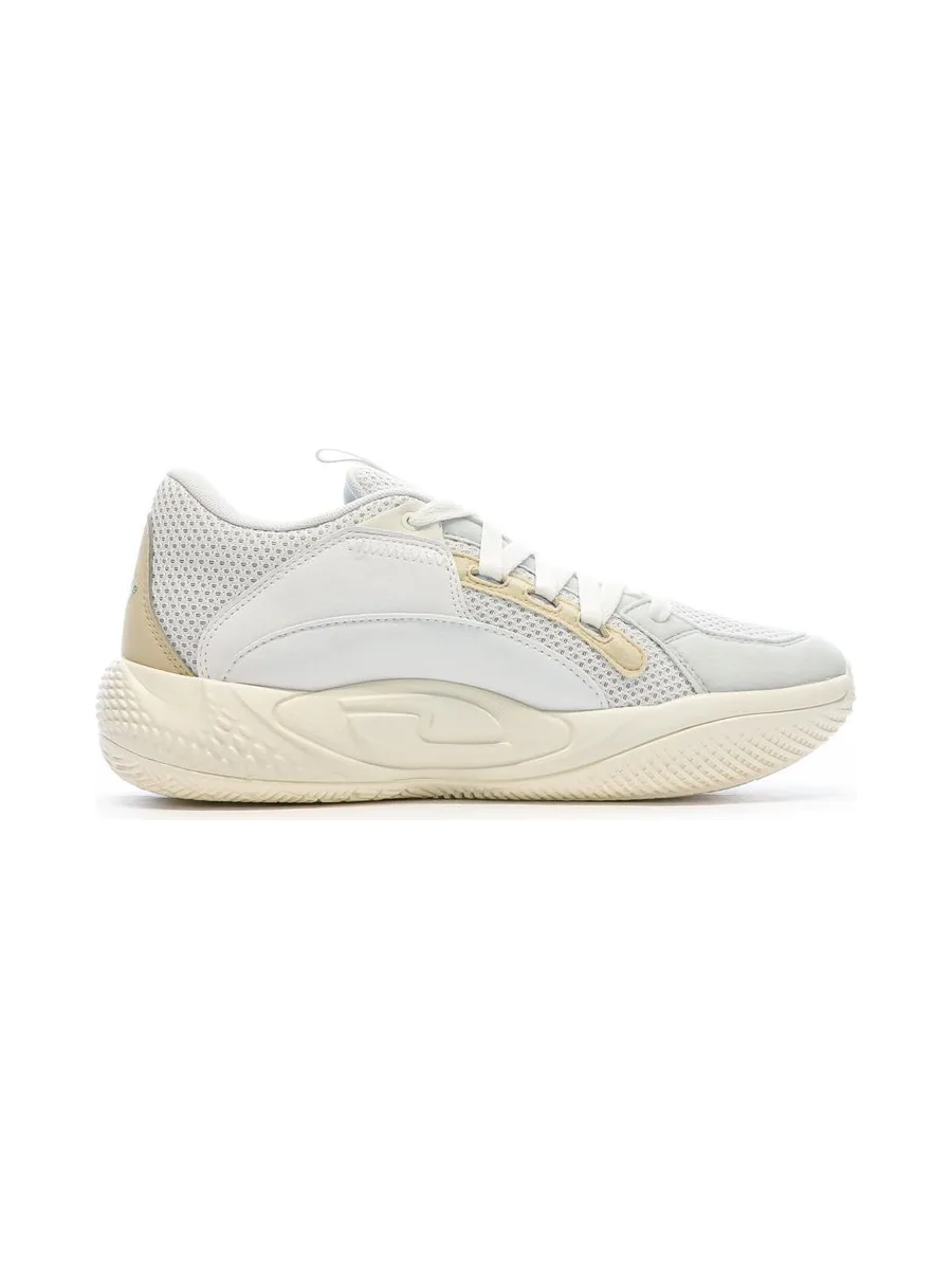 Chaussures de Basketball Blanc/Vert Homme Puma Court Rider 3