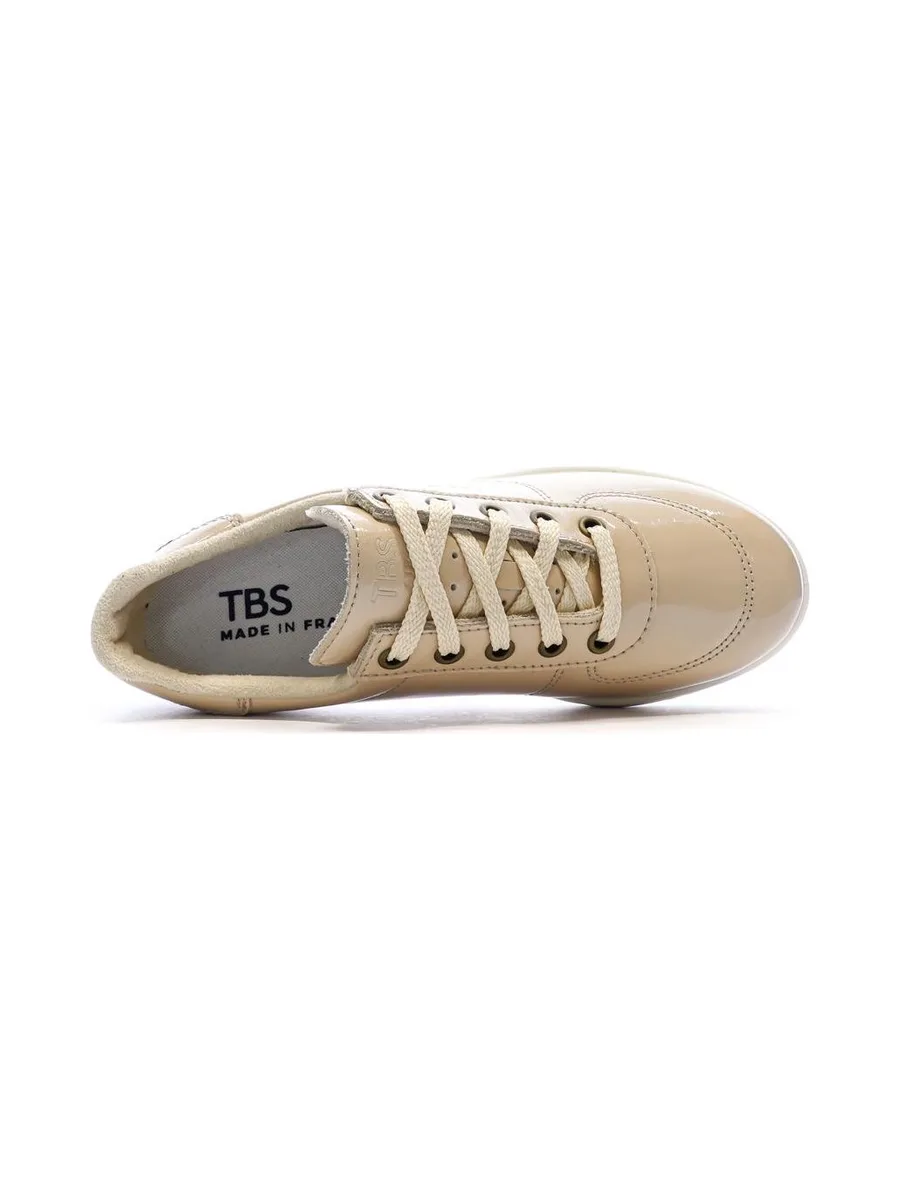 Baskets Beige Femme TBS Tennis Verni Greta 5