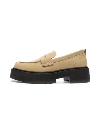 Mocassins Beige/Noir Femme Geox Spherica 1
