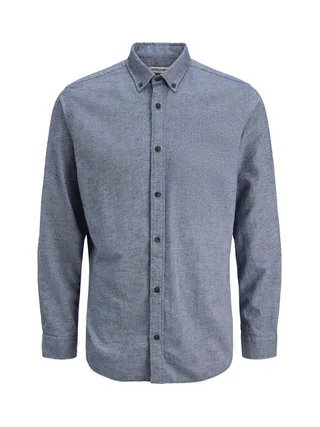 Chemise Bleu/Gris Homme Jack & Jones Classic Melange 1