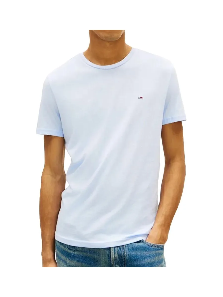T-shirt Bleu Clair Homme Tommy Hilfiger Tjm X Slim Jaspes 1 2